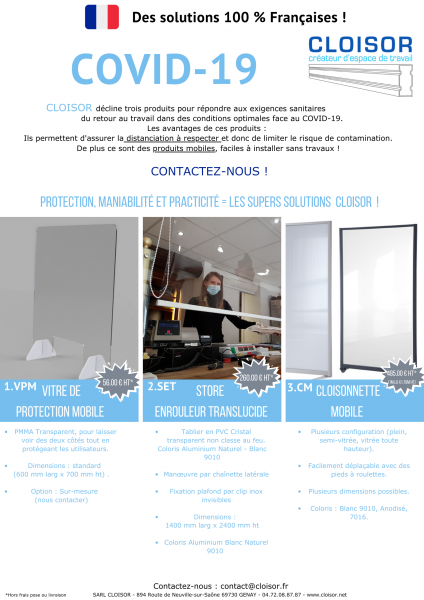 COVID-19 : 3 Produits simples, pratiques et rapide à installer !